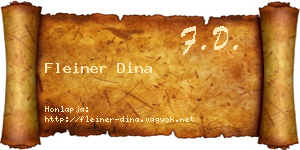 Fleiner Dina névjegykártya